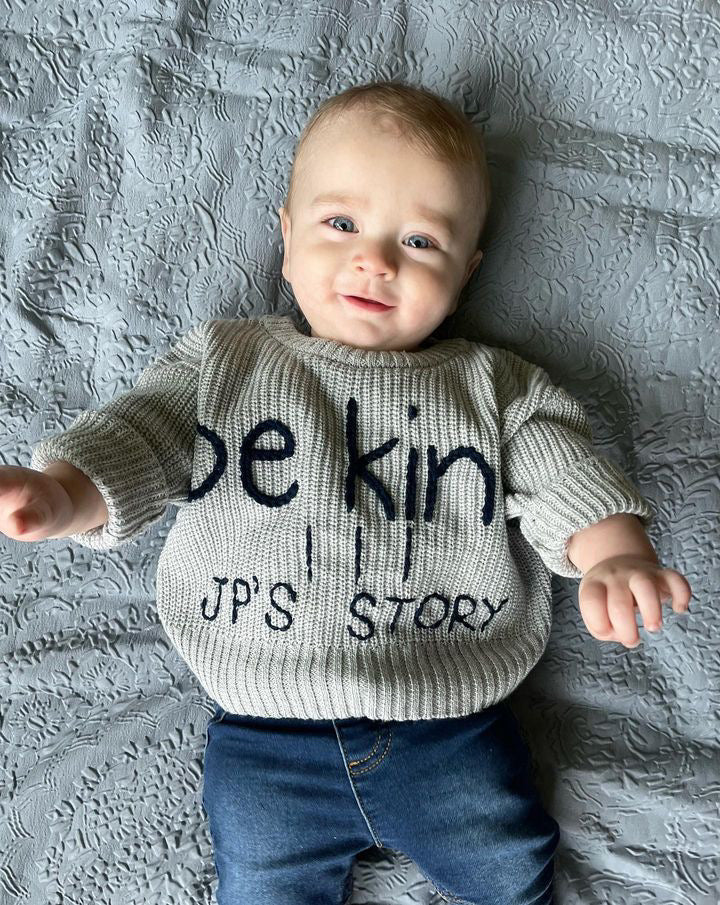 be kind baby sweater